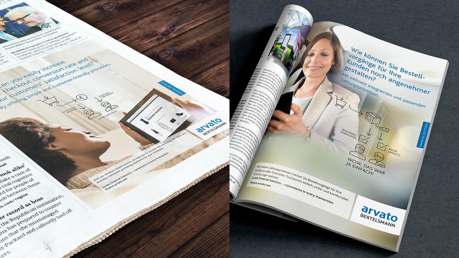 arvato Bertelsmann · Anzeige · Print · Gestaltung · Corporate Identity · CI · Art Crash Werbeagentur Karlsruhe